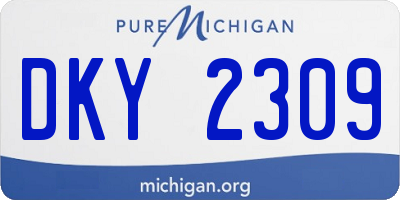 MI license plate DKY2309