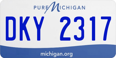 MI license plate DKY2317
