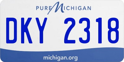 MI license plate DKY2318