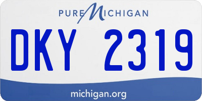 MI license plate DKY2319
