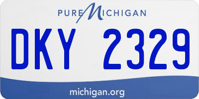 MI license plate DKY2329