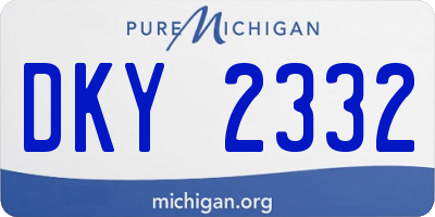 MI license plate DKY2332