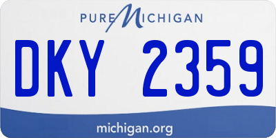 MI license plate DKY2359