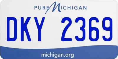 MI license plate DKY2369