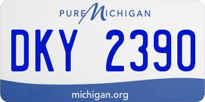 MI license plate DKY2390