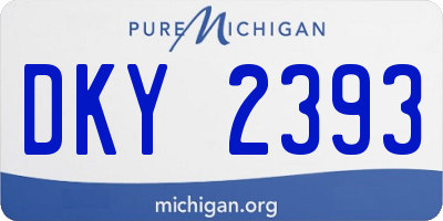 MI license plate DKY2393