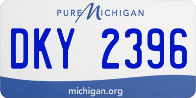 MI license plate DKY2396