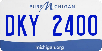 MI license plate DKY2400