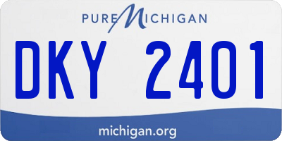 MI license plate DKY2401