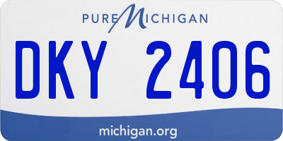 MI license plate DKY2406