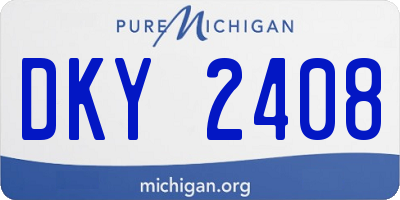 MI license plate DKY2408