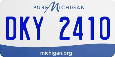 MI license plate DKY2410