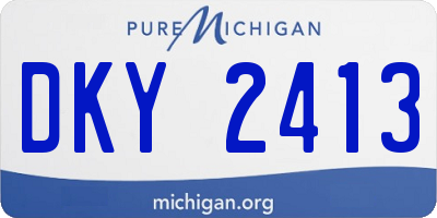 MI license plate DKY2413