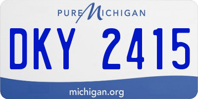 MI license plate DKY2415
