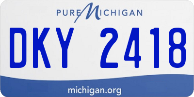 MI license plate DKY2418