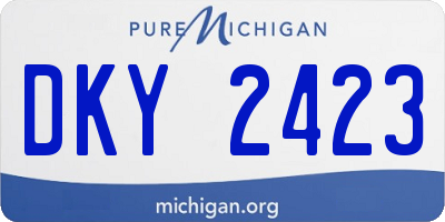 MI license plate DKY2423