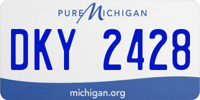 MI license plate DKY2428