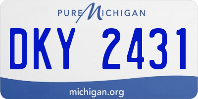 MI license plate DKY2431