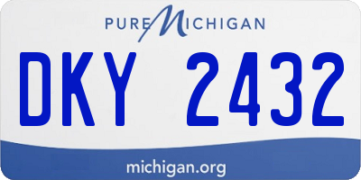 MI license plate DKY2432