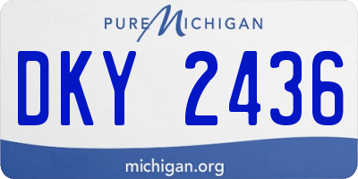 MI license plate DKY2436