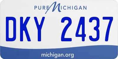 MI license plate DKY2437