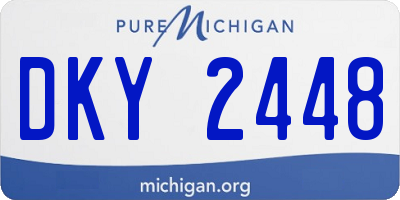 MI license plate DKY2448