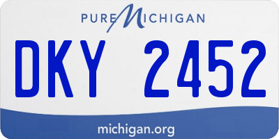 MI license plate DKY2452