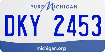 MI license plate DKY2453