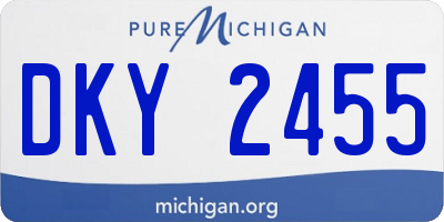MI license plate DKY2455