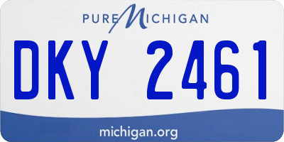 MI license plate DKY2461