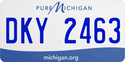 MI license plate DKY2463