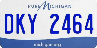 MI license plate DKY2464