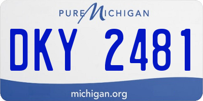 MI license plate DKY2481