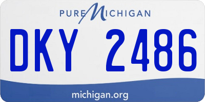MI license plate DKY2486