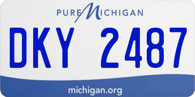 MI license plate DKY2487