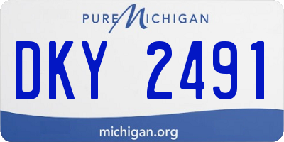 MI license plate DKY2491