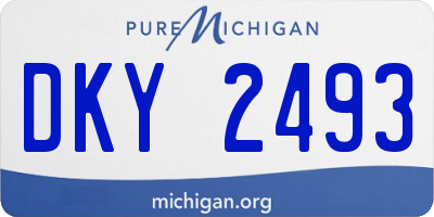 MI license plate DKY2493