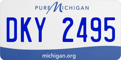 MI license plate DKY2495