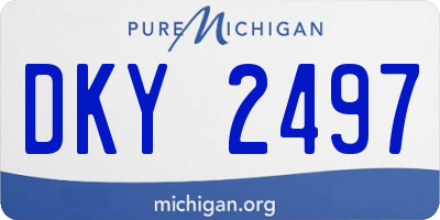 MI license plate DKY2497