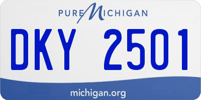 MI license plate DKY2501