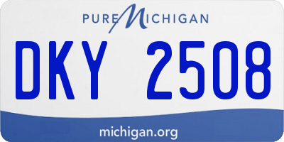 MI license plate DKY2508