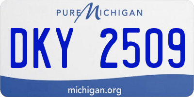 MI license plate DKY2509