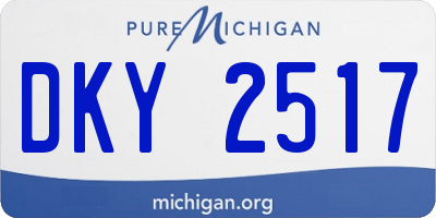 MI license plate DKY2517