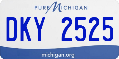 MI license plate DKY2525
