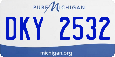 MI license plate DKY2532