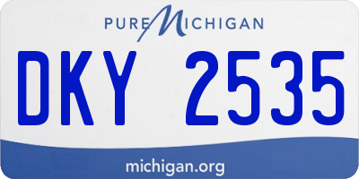 MI license plate DKY2535