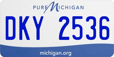 MI license plate DKY2536