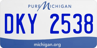 MI license plate DKY2538