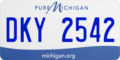 MI license plate DKY2542