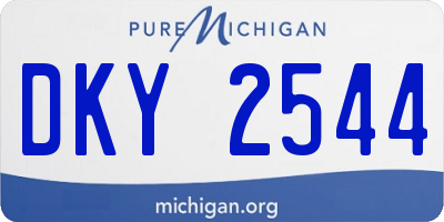 MI license plate DKY2544